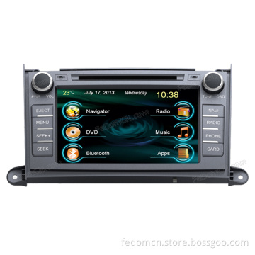 8 Inch TFT LCD Touch Screen Car DVD GPS Navigation System for Toyota Sienna with Bluetooth+Radio+iPod+Video